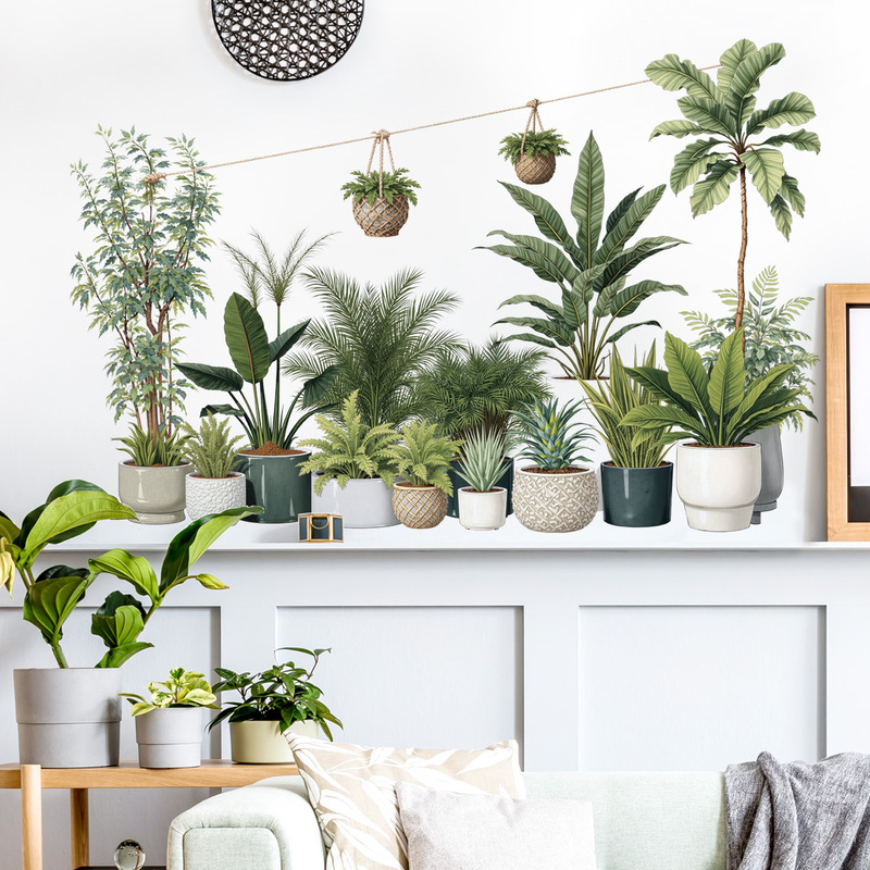 Fresh Plant Potted Wall Decoration Stickers Bedroom Sofa Background Wall Coconut Tree Removable Wall Stickers 69212 Fresh Plant Potted Wall Decoration Stickers Bedroom Sofa Background Wall Coconut Tree Removable Wall Stickers 69212