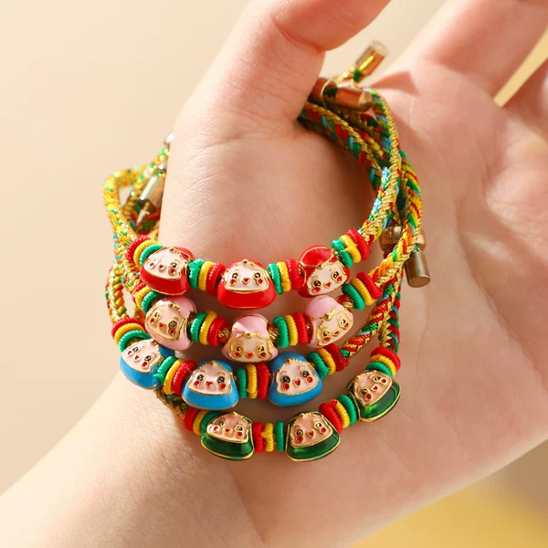Dragon Boat Festival Hand Rope Colorful Rope Bracelet Handmade Braided Line Ethnic Style Hand Ring Creative Gift Small Gift Decoration