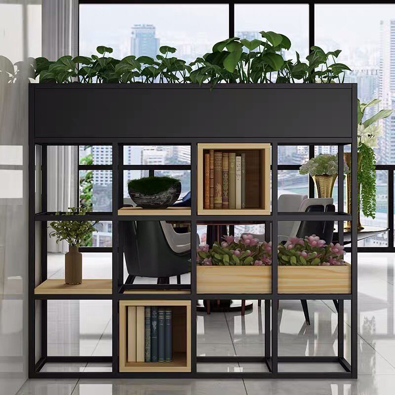 Estantes de partición de hierro forjado red americana estantes de cuadrillas estantes de flores de comedor estantes de sala de estar estantes de oficina estantes de almacenamiento de pantalla