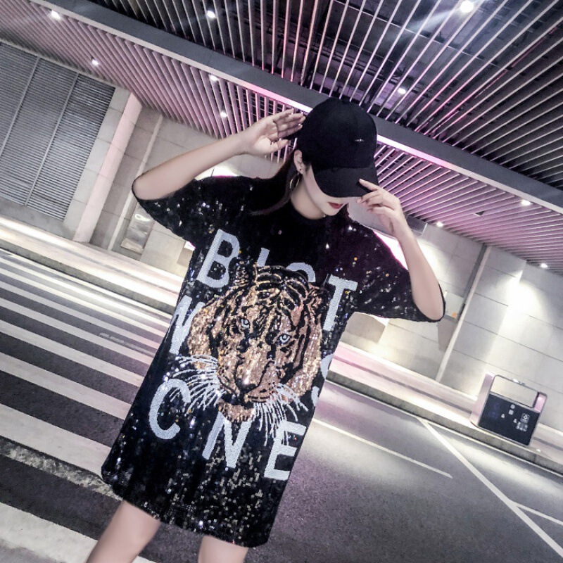 In-Stock Supply 2026 Trendy Hong Kong Style T-Shirt for Women, Short-Sleeve, Versatile, Ins-Style, Loose Fit, European Style, Oversized, Mid-Length Top In-Stock Supply 2026 Trendy Hong Kong Style T-Shirt for Women, Short-Sleeve, Versatile, Ins-Style, Loose Fit, European Style, Oversized, Mid-Length Top