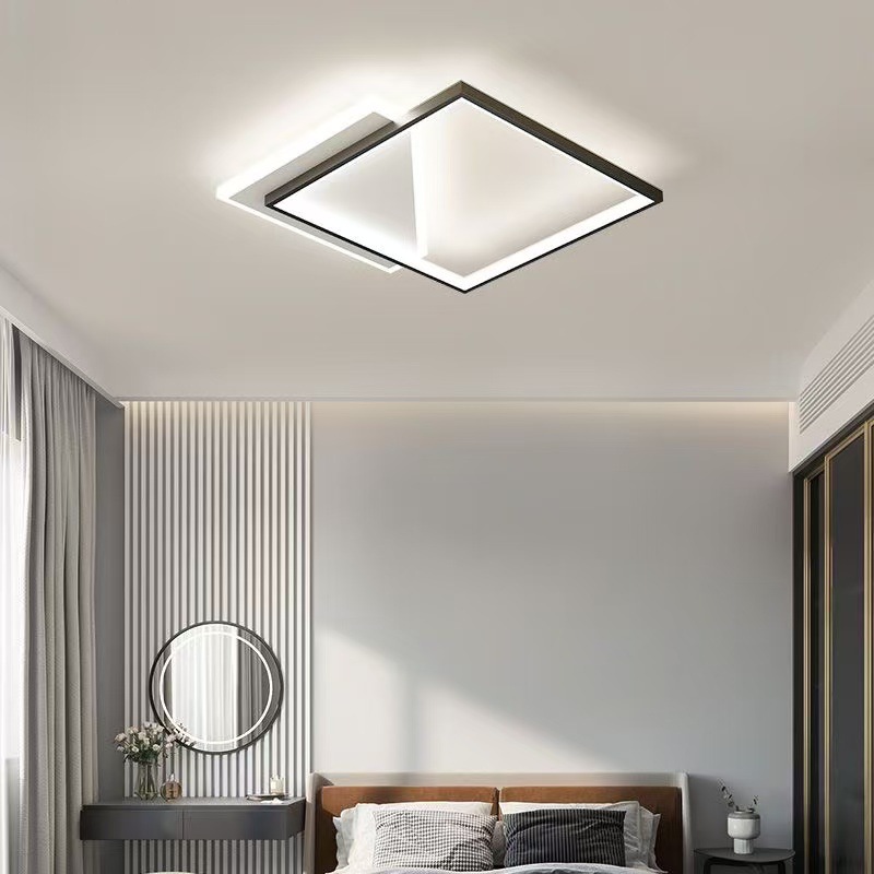 Lámpara de dormitorio minimalista ultrafina, red nórdica, lámpara de estudio acrílica, lámpara de techo led, lámpara Zhongshan