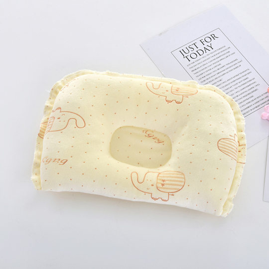 Factory direct newborn baby pillow bear shaped pillow cartoon side-turn baby pillow anti-deflection head shaped pillow