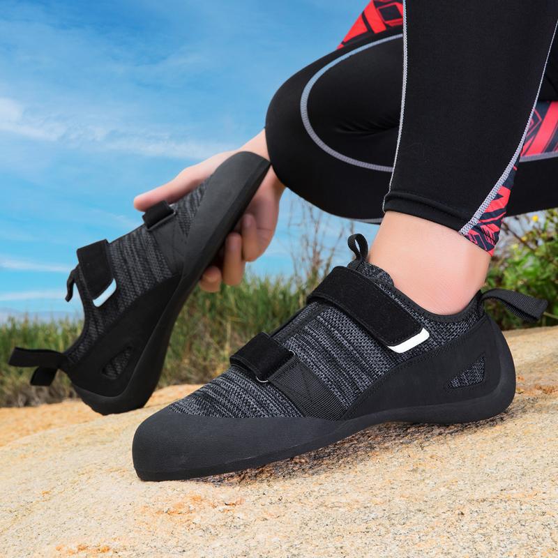 New rock climbing shoes for couples, indoor shoes for beginners, fly-knit foreign trade professional training shoes, large size