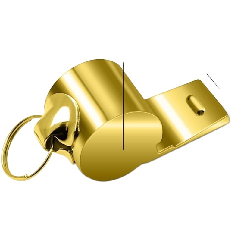Genuine Stainless Steel Whistle Made of 304 Material, Neck-Hanging Competition Sports Whistle, Survival Tool, Golden Whistle