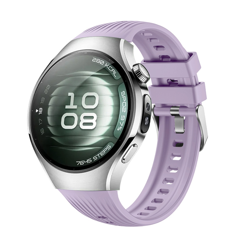Huawei watch5 公式ストライプシリコンストラップ Huawei watch5pro シリコン時計ストラップ 46mm に適しています。|undefined