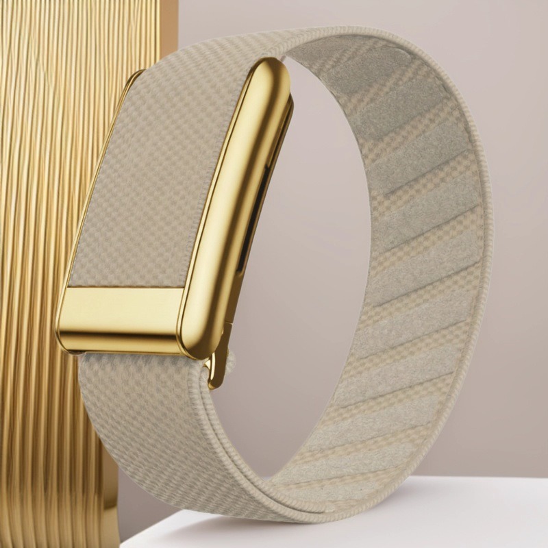 Whoop 5.0 Knitted Nylon Gold Accessories Replacement Strap Compatible with Whoop5.0/One/Peak/Mg