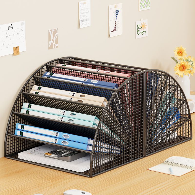 File Box, File Rack, Multi-Layer Office Desktop Storage Rack, Multi-Layer A4 Document File Organizer
