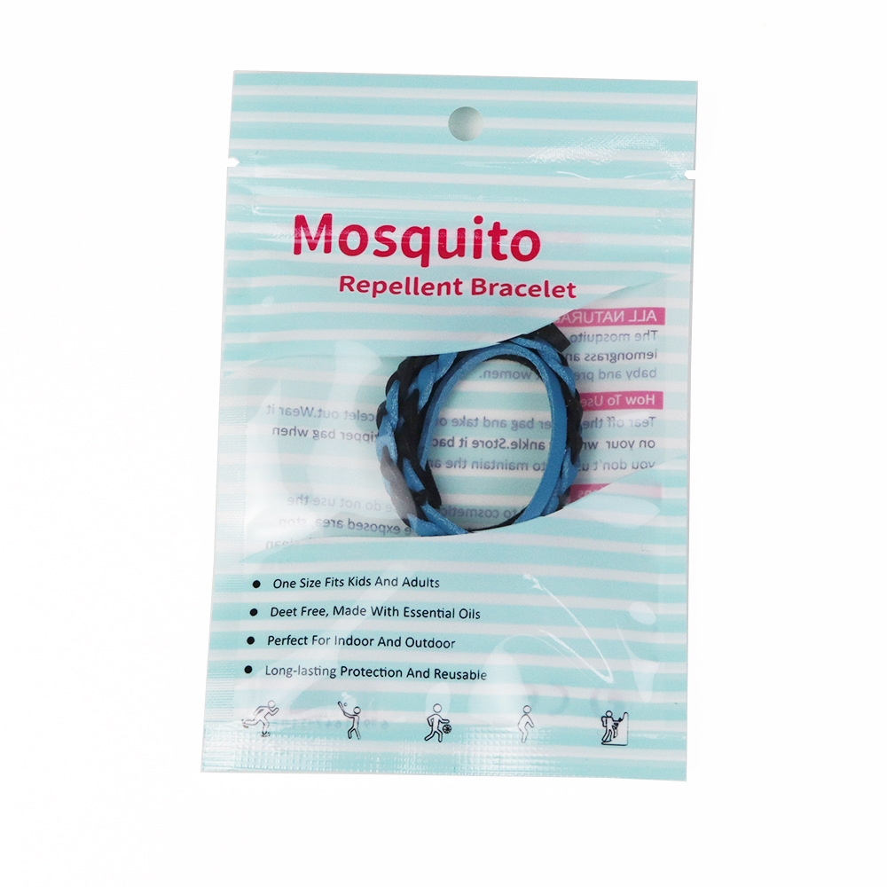 스카이 블루 블랙 가죽 팔찌 (컬러 가방에 1)