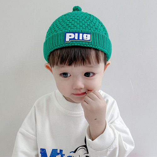 宝宝帽子秋冬季韩版新款男女儿童护耳毛线帽婴幼儿针织套头奶嘴帽