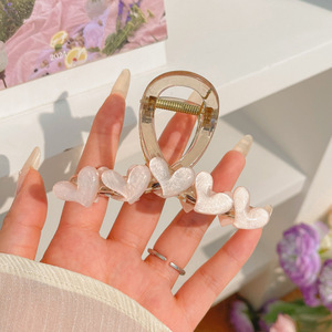 Gran clip de tiburón esmerilado acrílico simple horquilla tocado volumen gran horquilla de alto grado accesorios para el cabello al por mayor