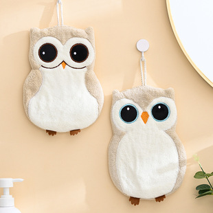 Hangable coral fleece towel kitchen bathroom double-sided cloth lint absorbent dishwashing cloth wholesale cross-border