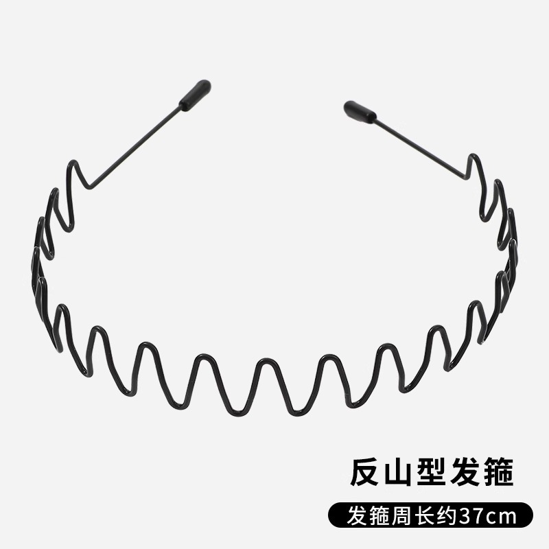 Men simple lavar la cara correa de pelo de verano clip de pelo deportivo ondas invisibles cabello de cabello no sujetar el cabello correa de cabello negro