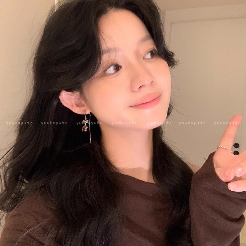 豹纹星星蝴蝶结流苏耳环女高级感轻奢独特耳钩巨好看耳饰|undefined