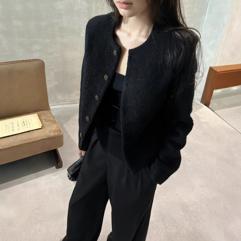 Chanel Style Short Wool Jacket Women's European 2024 Autumn and Winter New Style Celebrity Lady Elegant High-end Top