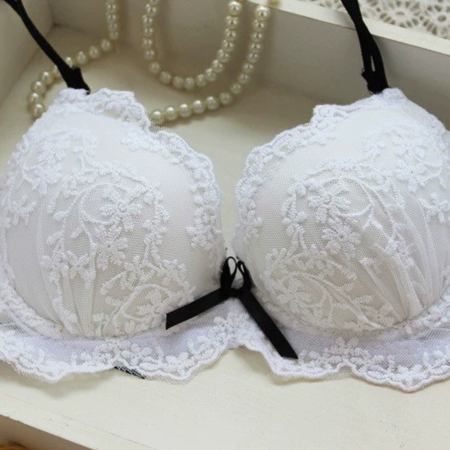 Underwear, set, sexy push up bra, European style, with embroidery