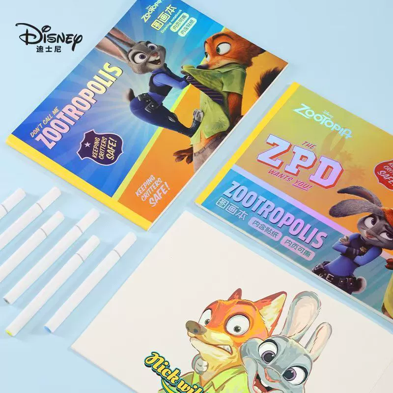 Disney мульткнига с картинками, маркером, акварелью, карандашами, граффити