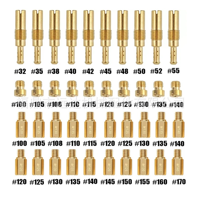 40Pcs Pwk Pe Cvk Carburetor Main Amount Holemain Jet Main and Auxiliary Fuel Injector and Idle Speed Measuring Hole