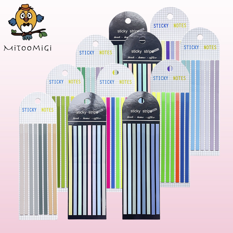 Ultra-Thin Index Tabs Classification Fluorescent Macaron Translucent Sticky Notes Reusable Planner Memo Labels