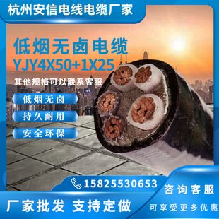 廠家批發低煙無鹵阻燃電纜WDZC-YJY4x50+1x25平方銅電纜永通中策