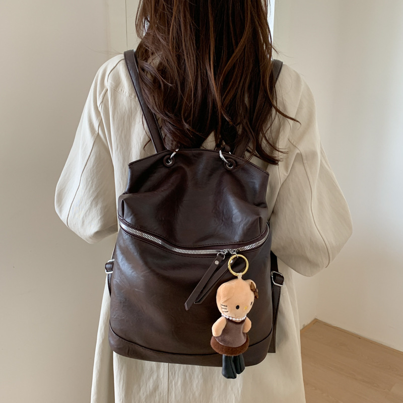 今年流行包包女士2025新款秋冬款高级感单肩包大容量美拉德双肩包|undefined