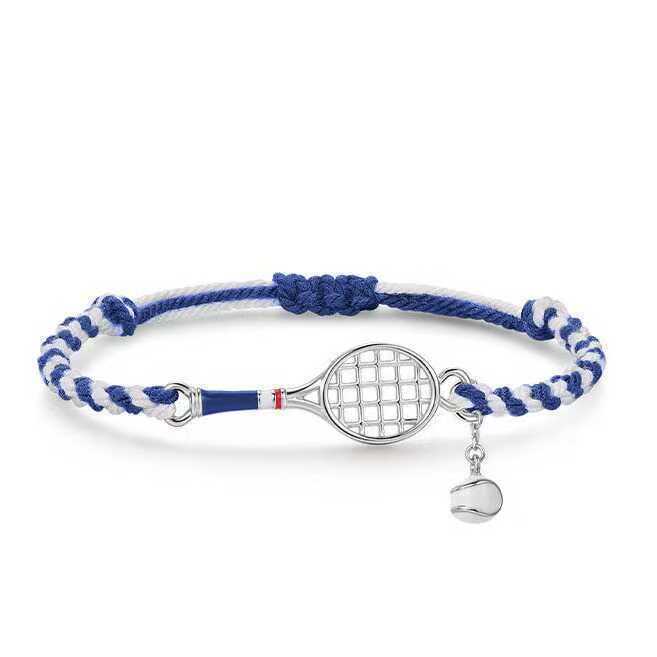 Fashion leisure sports style! Tennis racket woven hand rope high-value light luxury bracelet temperament bracelet simple bracelet Fashion leisure sports style! Tennis racket woven hand rope high-value light luxury bracelet temperament bracelet simple bracelet