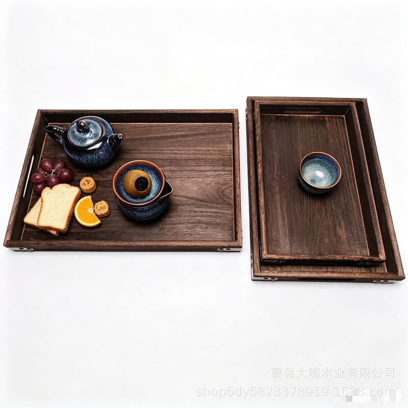 Paulownia Tea Tray Three-Piece Set Divided Tea Tray Solid Wood Dried Fruit Dessert Tray Delivery Fruit Plate Snack Wooden Paulownia Tea Tray Three-Piece Set Divided Tea Tray Solid Wood Dried Fruit Dessert Tray Delivery Fruit Plate Snack Wooden