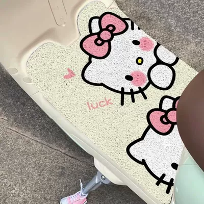 Avtomobil döşəmə paspasları — Cartoon Electric Vehicle Floor Mats, Wire - zx-cartoon-electric-foot-mat-04-3060-silk-circle-small-self-cutting