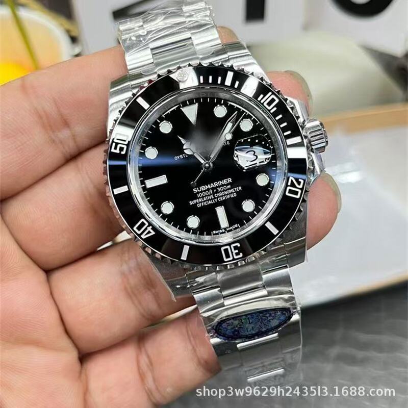 Cross-Border Foreign Trade Third Generation Green Black Blue Water Ghost Submariner Watch Luminous Stainless Steel Men's Fully Automatic Mechanical Watch