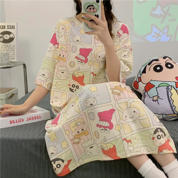 Verano nuevo vestido de dormir vestido dulce lindos dibujos animados Kulomi Melody vestido casero casual comercio exterior al por mayor
