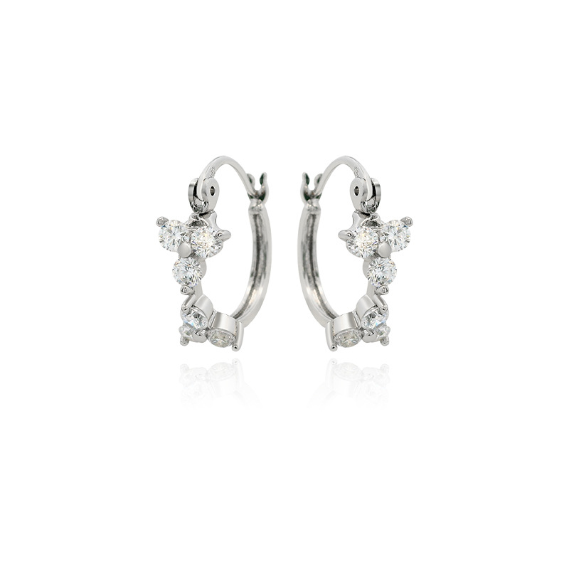 Xuping Europa y los Estados Unidos moda delicada flor aretes de diamantes aleación galvanizado ligero de lujo aretes de alta sensación aretes