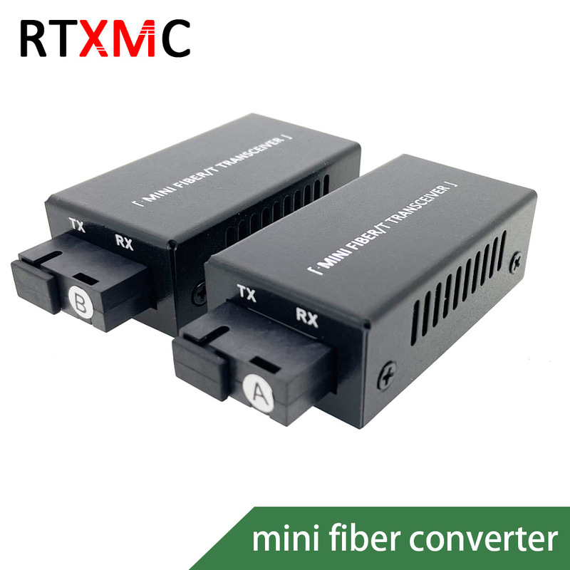 Mini fiber optic transceiver 100 megabit single-mode single-fiber Gigabit 1 optical 1 electric single-mode single-fiber transceiver SC Port pair