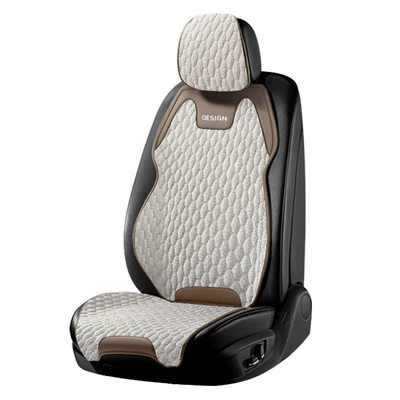 Universal seat cover – Linen Seat Cushion for Car - warm-rice-split-head-single-seat-35-x-30-x-15-cm