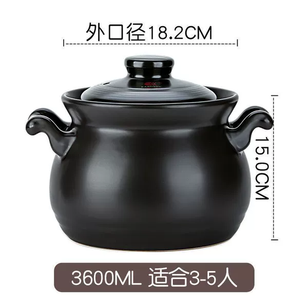 Pure black 3600ml. (Suitable for 3-5 people) ✓✓☆✓