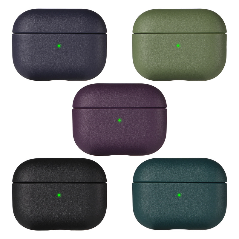 Casual Pure Color Leather Texture Suitable for AirPods Pro3 Protective Cover Second Generation 4Th Generation Pro2 Apple Bluetooth Headphone Case Casual Pure Color Leather Texture Suitable for AirPods Pro3 Protective Cover Second Generation 4Th Generation Pro2 Apple Bluetooth Headphone Case