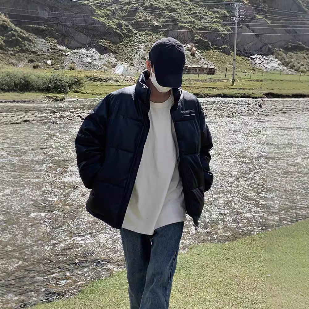 Piero PU invierno nuevo popular pareja de pan estudiantil corto sin lavar cuero americano pequeño cuello de algodón chaqueta