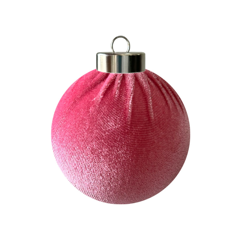 Venta directa de fábrica 6/8CM bola de tela decoración de bolas de Navidad decoración de Navidad adornos al por mayor