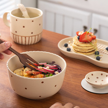 家用碗沙拉碗水果碗麥片碗泡面碗陶瓷碗簡約碗批發地攤資源碗瓷碗