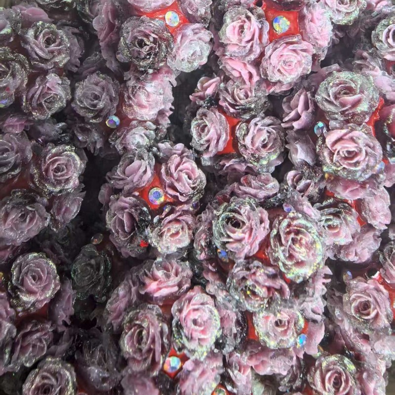跨境热销夜光山茶花花球DIY可过笔手机链包包链饰品配件|undefined