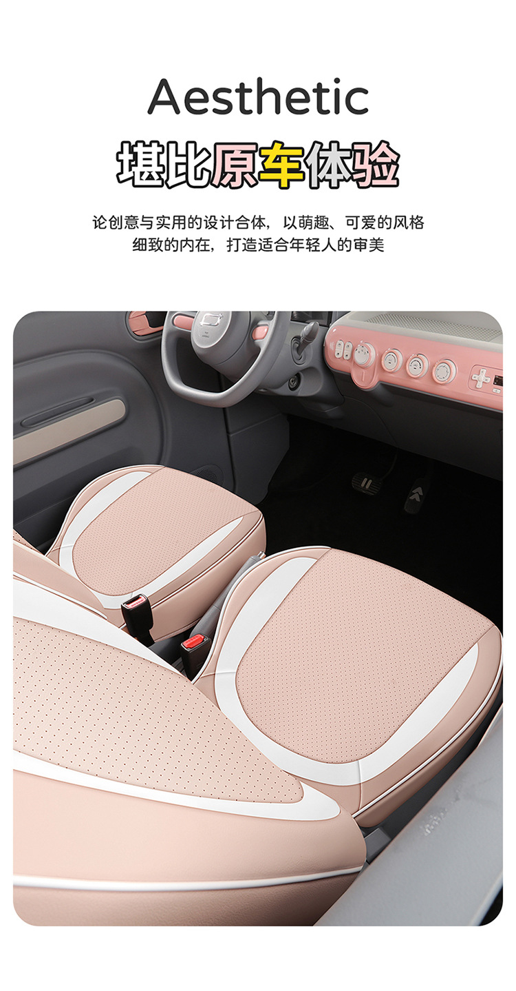 23-24 Pentium Pony Special Car Seat Cover All Seasons Universal Full Cushion Leather Perforated Seat Cover