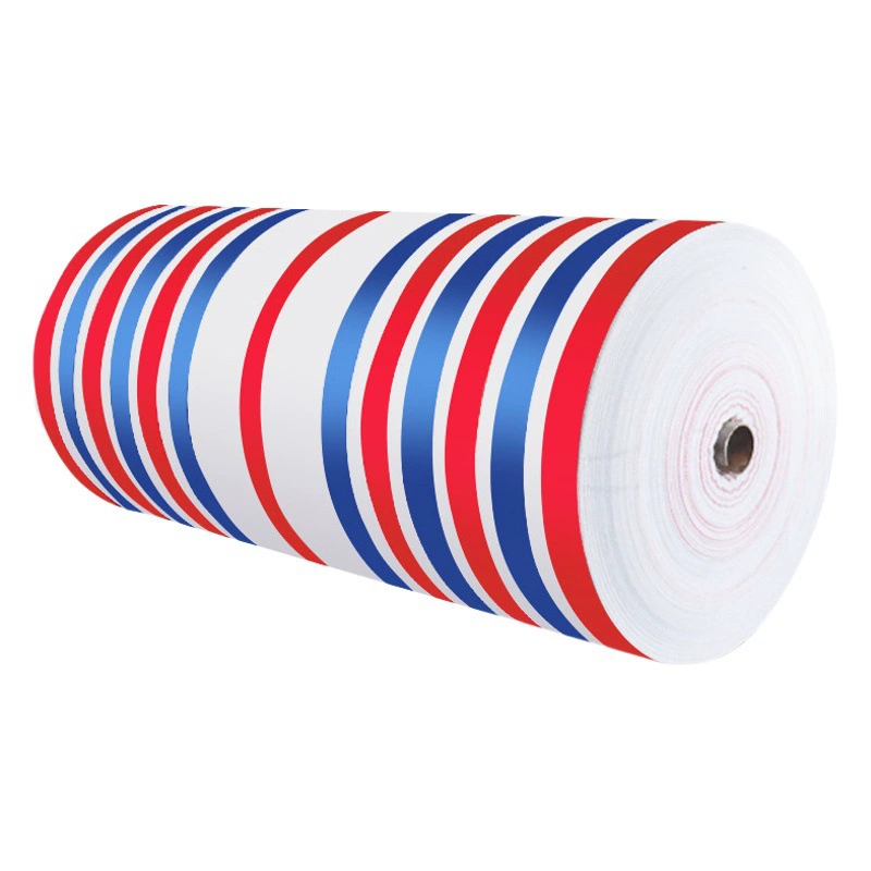 Совершенно новый материал двойной пленки солнцезащитный крем водонепроницаемый полиэтиленовый брезент оптом 8 м120 г ТОЛСТАЯ Непромокаемая ткань полиэтилен Трехцветная ткань в полоску