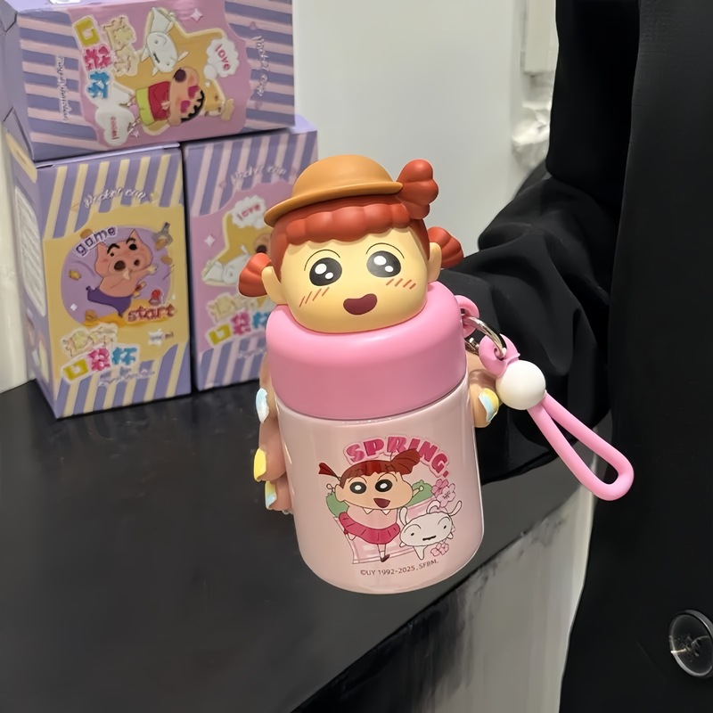 可爱蜡笔小新保温杯女生高颜值小巧便携杯子学生上学专用儿童水杯|undefined