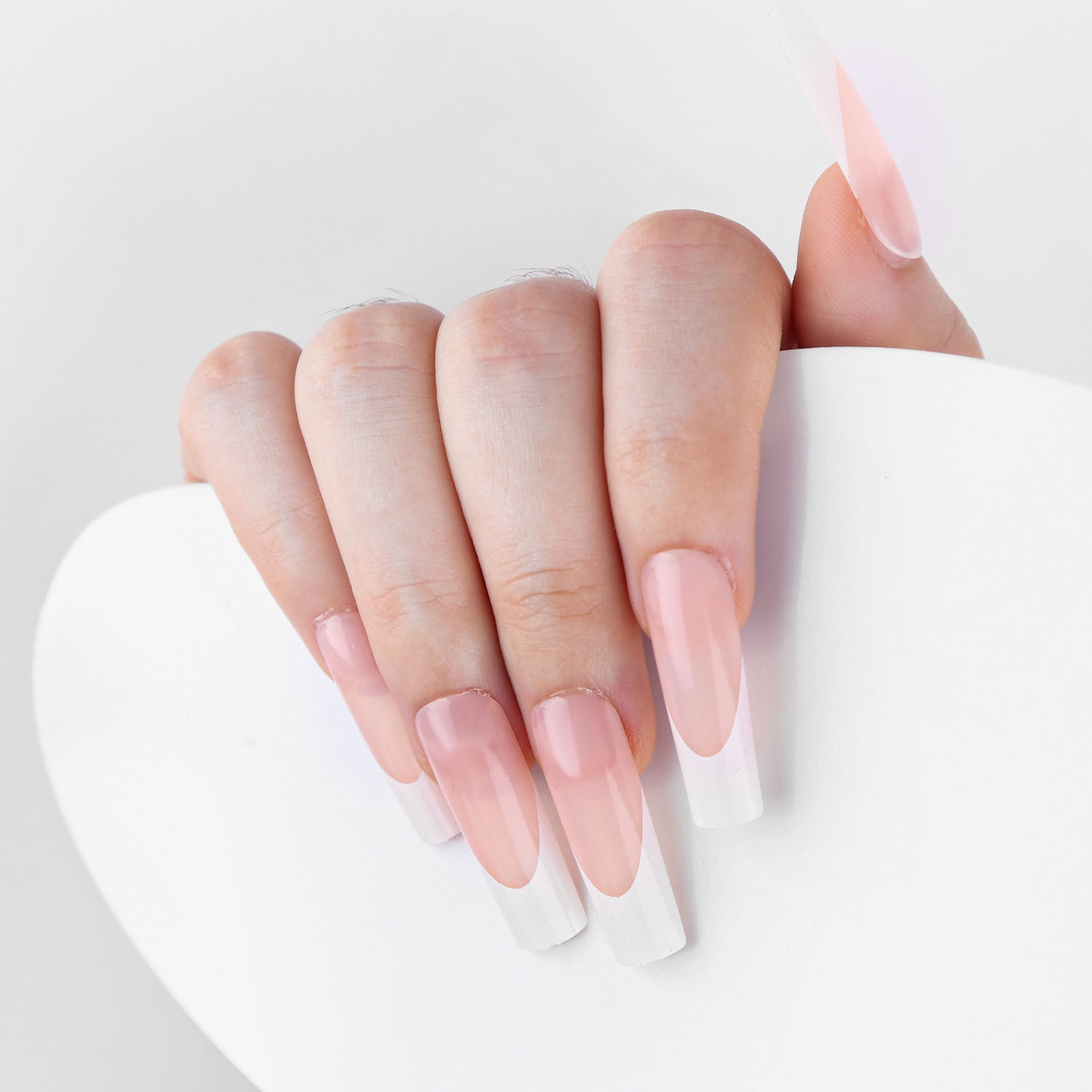 rectangular classic fake nails for manicure