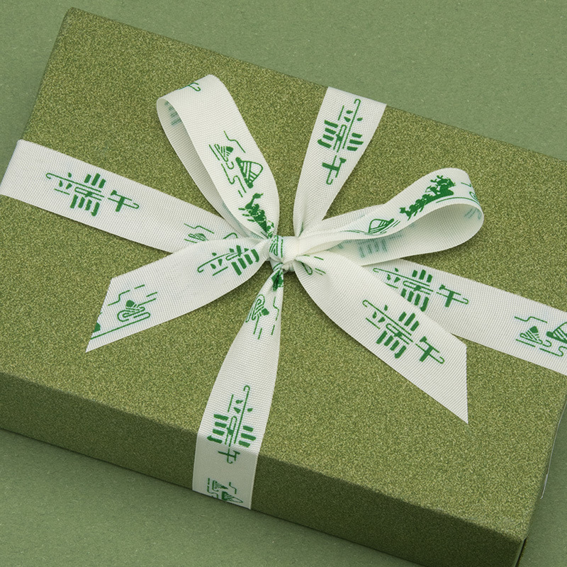 Boat Dragon Boat estampado cinta caja de regalos Zongzi cinta de flores regalos floral embalaje de flores con material de ramo de artesanía diy