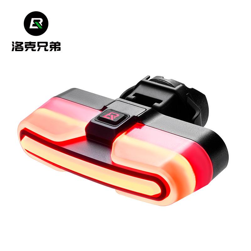 Rock Brothers Bicycle Tail Light Intelligent Sensor Brake Light Night Riding Road Mountain Bike Tail Light Men's Cycling Equipment