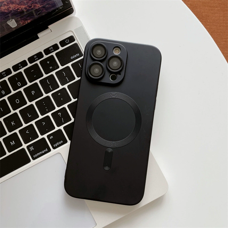 Чехол для телефона (совместимый с Apple) серия iPhone 16 — металлическая рамка для линз, вариант магнита N52