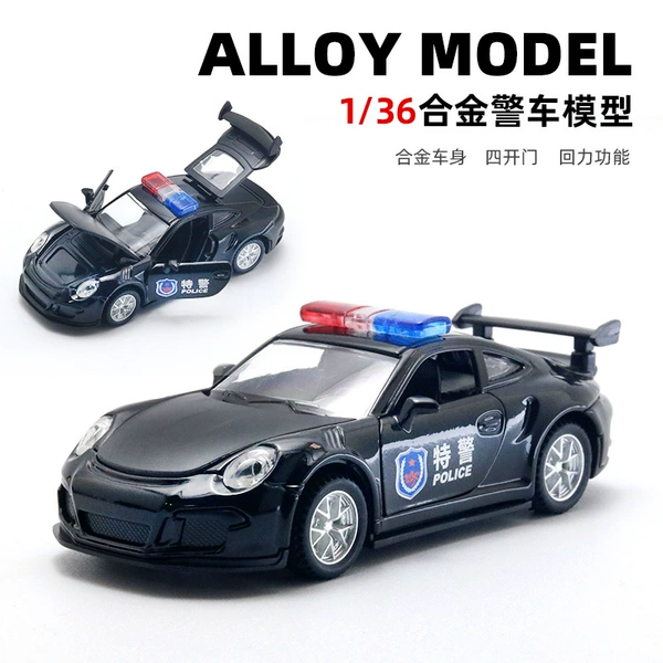 Window box-sound and light version police car black