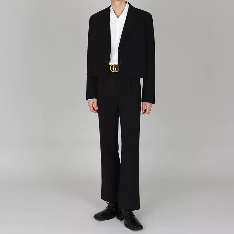 MYQ休闲西装外套男士春季韩版潮流单西服上衣高级感痞帅小西装