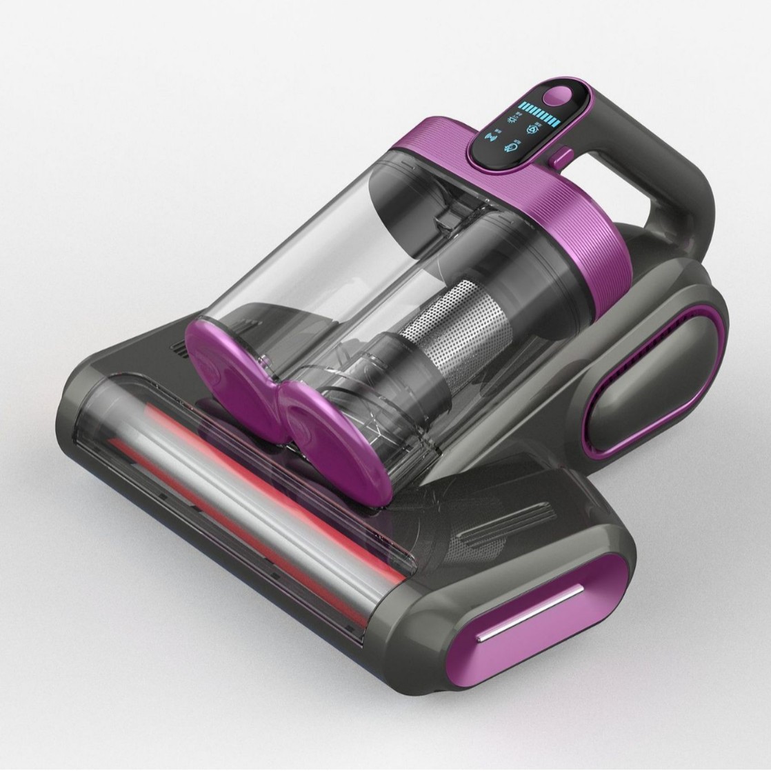 Cross-Border Roller Brush Double Dust Cup Display Filter Mite Remover Ultraviolet Sterilization Household Ultrasonic Strong Suction Mite Remover