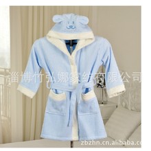 竹浆纤维(竹纤维)经编儿童浴袍 儿童浴衣 儿童睡衣 成人浴袍