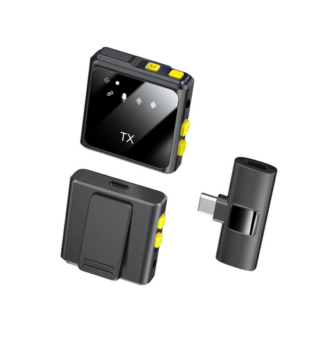 Dedicated wireless lavalier microphone radio intelligent noise reduction reverberation one-to-one mobile live broadcast mark small microphone F9 new